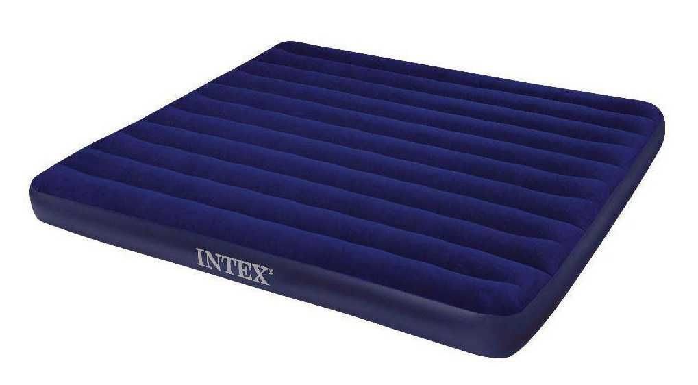 Двухспальный надувной матрас Интекс с насосом и подушками