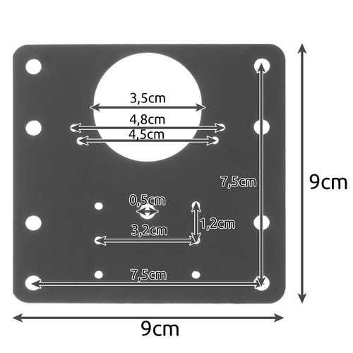 Kit Reparatie Balamale Mobila Inox Placa Dulap 4 buc, suruburi incluse