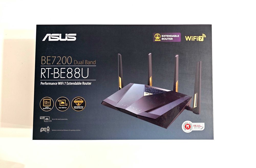 Router ASUS RT-BE88U Wi-Fi 7 802.11be AiMesh Dual 10G ports, SFP+ port