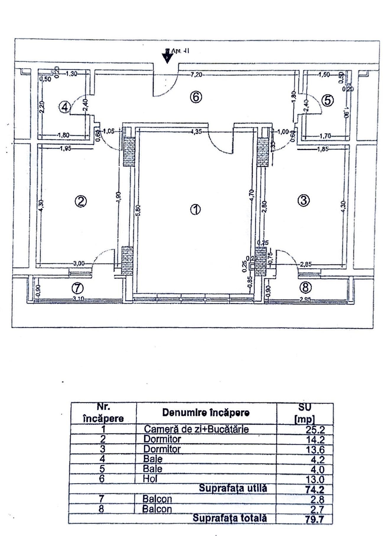 Apartament 3 camere vanzare, bloc nou. Zona Brancoveanu.