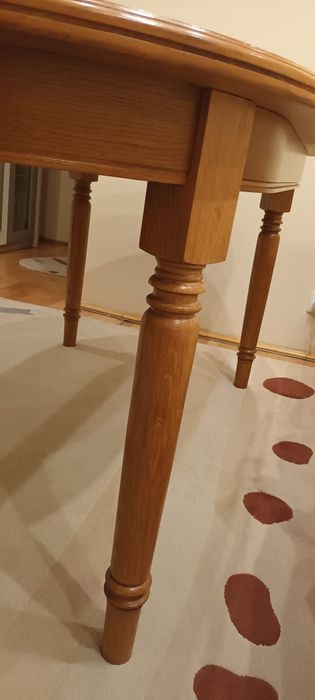 Masa dining extensibila, lemn masiv stejar 90×160 cm