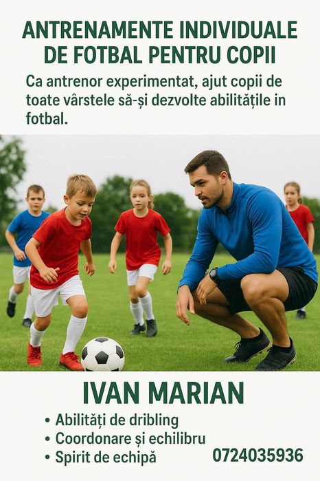 Antrenamente individuale copii Fotbal