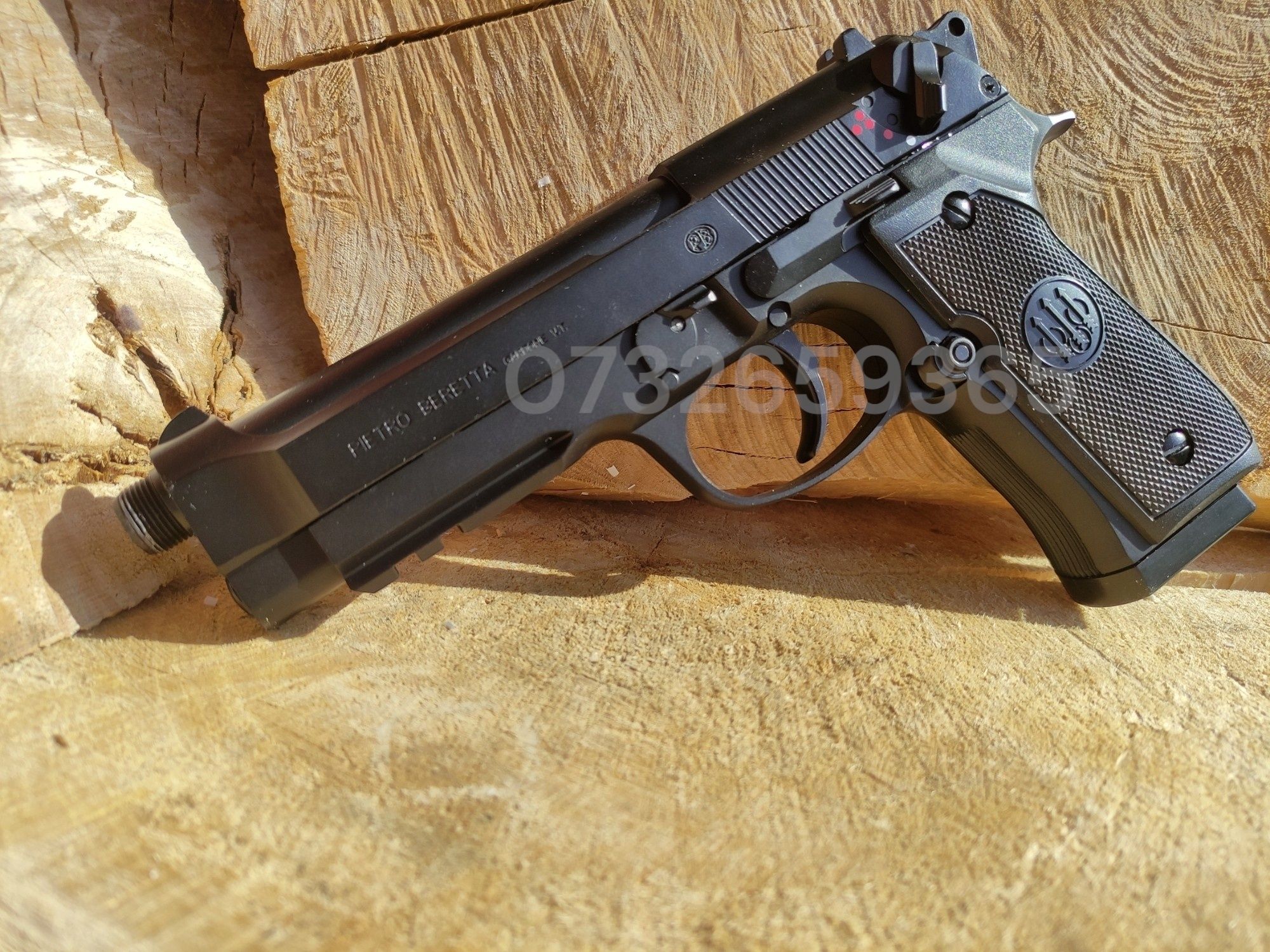 Super PRET Beretta m92 cu amortizor pistol airsoft AEG MetalSlide