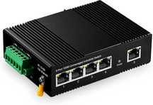 Switch Ethernet industrial Binardat 5 porturi șină DIN 4 port 1 uplink