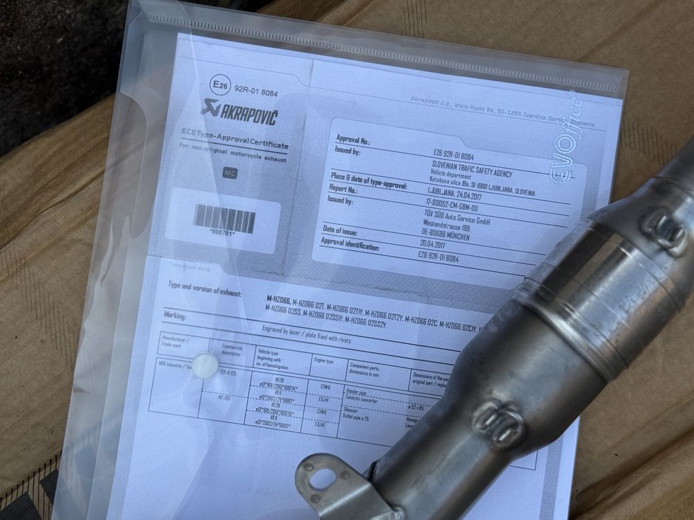 Toba / Evacuare sport Akrapovic | Yamaha yzf R125 / Yamaha MT-125