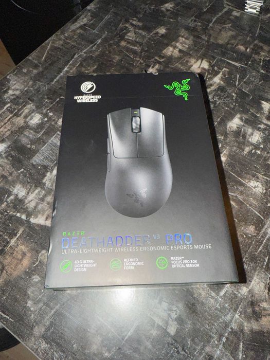 Mouse gaming wireless Razer DeathAdder V3 Pro, USB, 30k DPI, negru