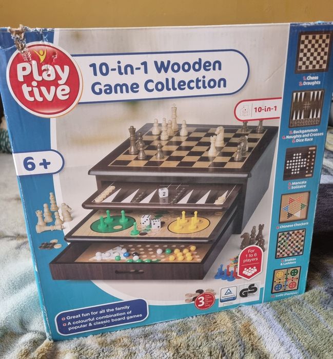комплект дървена настолна игра 10 в 1 на Playtive