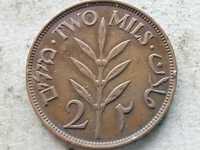 Moneda 2 mils 1927-Palestina