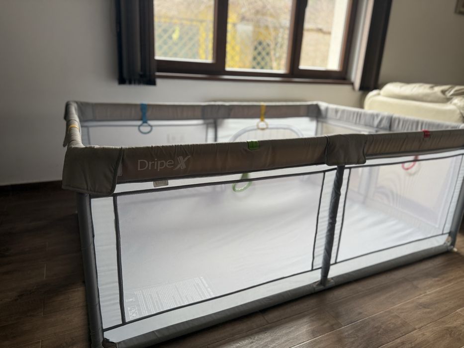 Детска кошара за игра DripeX – 180×120×70 см, стабилен и безопасен