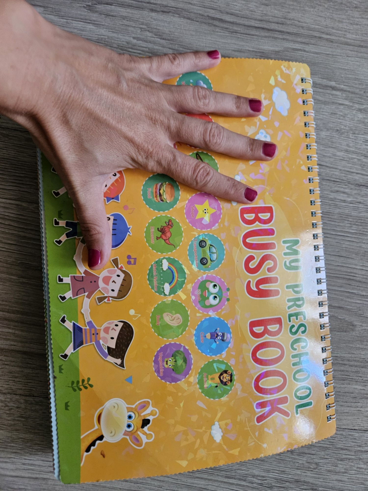Монтесори книга за многократна употреба, Busy book, предучилищна 2-6
