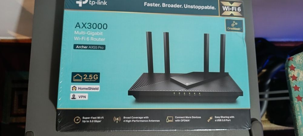 Роутер Tp link Archer AX55 pro скорость 2,5гб/сек