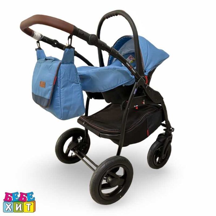Бебешка количка Optima 3в1: цвят: син