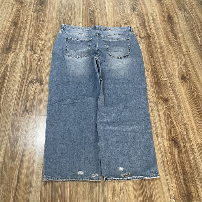 blugy baggy rupți, femei mărimea XXL albaștri deschis