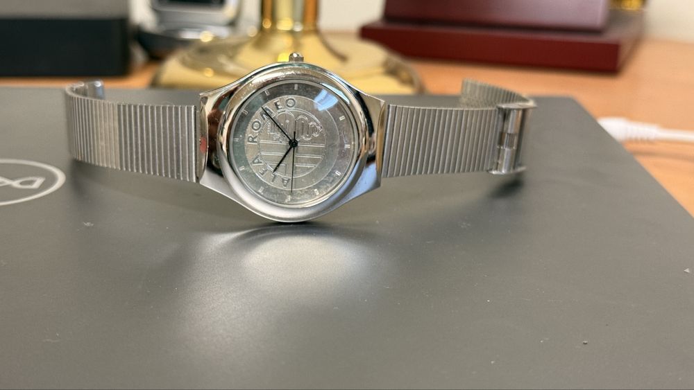 Ceas Alfa Romeo cadran argint colectie quartz