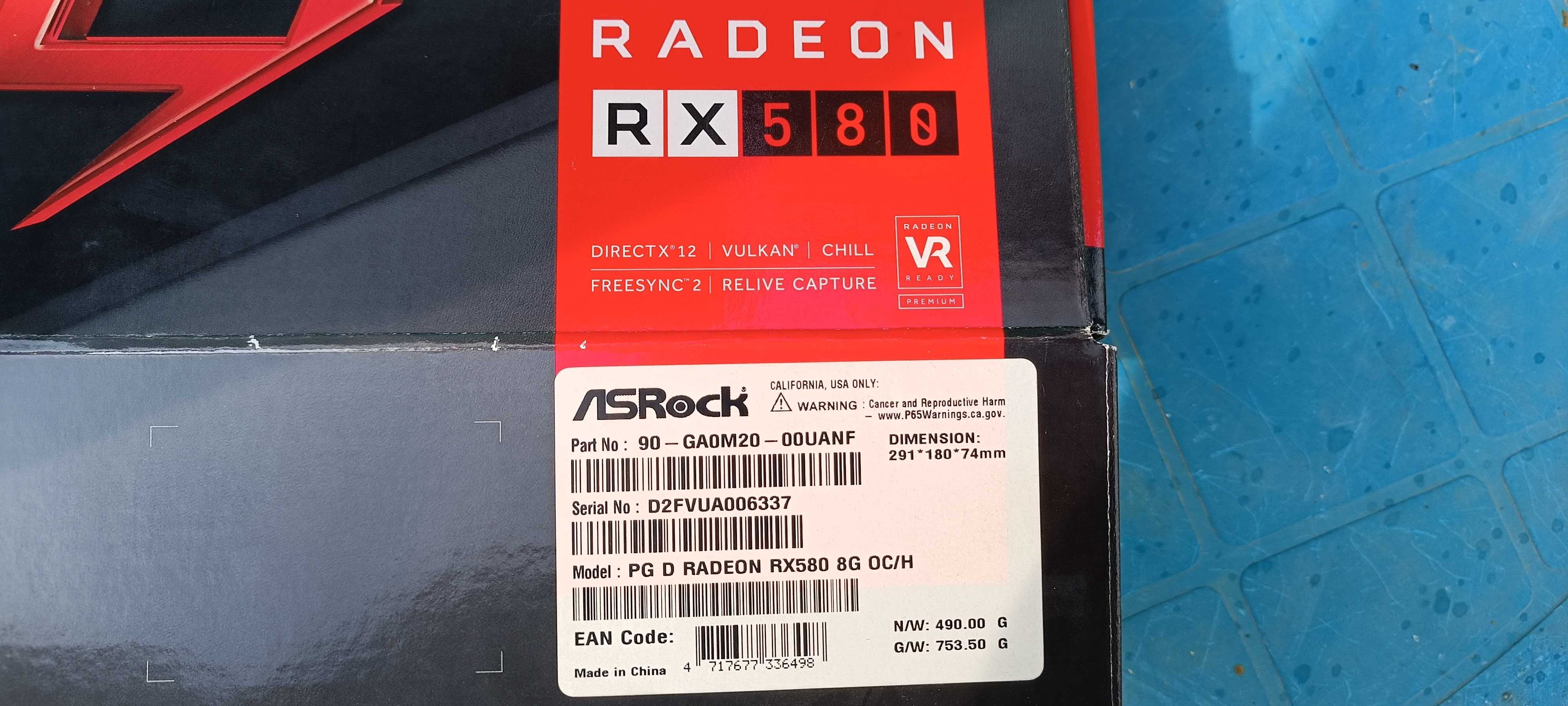 AMD Radeon RX 580 8gb 256bit