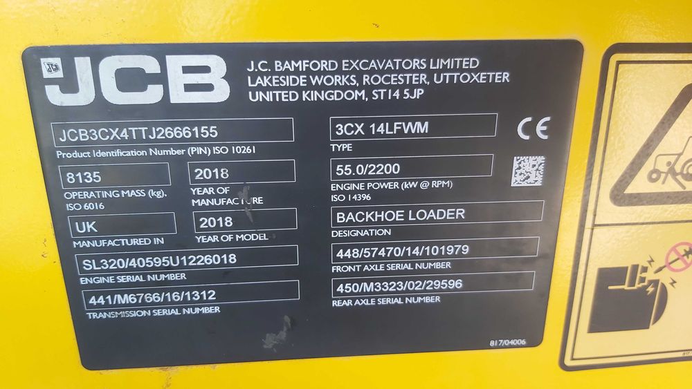 Buldoexcavator 3CX  an 2018