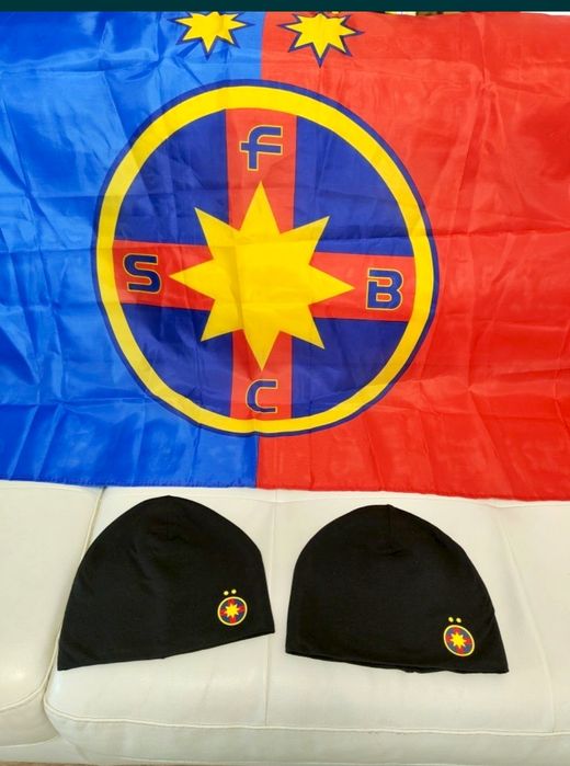 Eșarfă FCSB 2 buc la alegere, Steag + Eșarfă , Fes + Steag etc