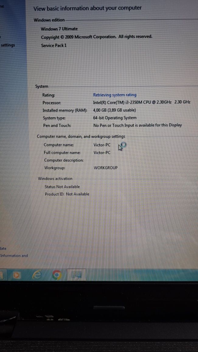 Laptop Asus Intel i3