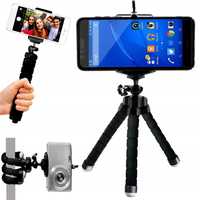 Mini tripod flexibil pt cameră foto,cu suport GoPro și telefon smart