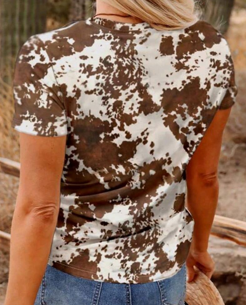 Vand tricou cow print