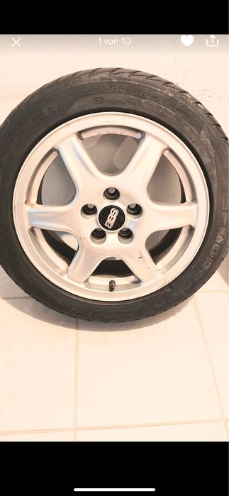 4x jante+anvelope BBS Golf 3 GTI, VR6, 6,5x15 ET 43, 5x100, 195/50 R15