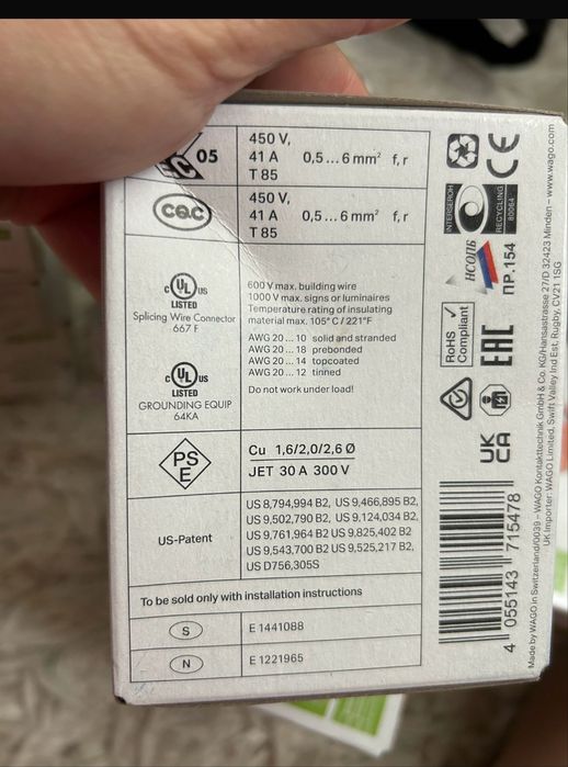 Cleme wago 221-615 pentru conectare rapida a firelor ideal pentru