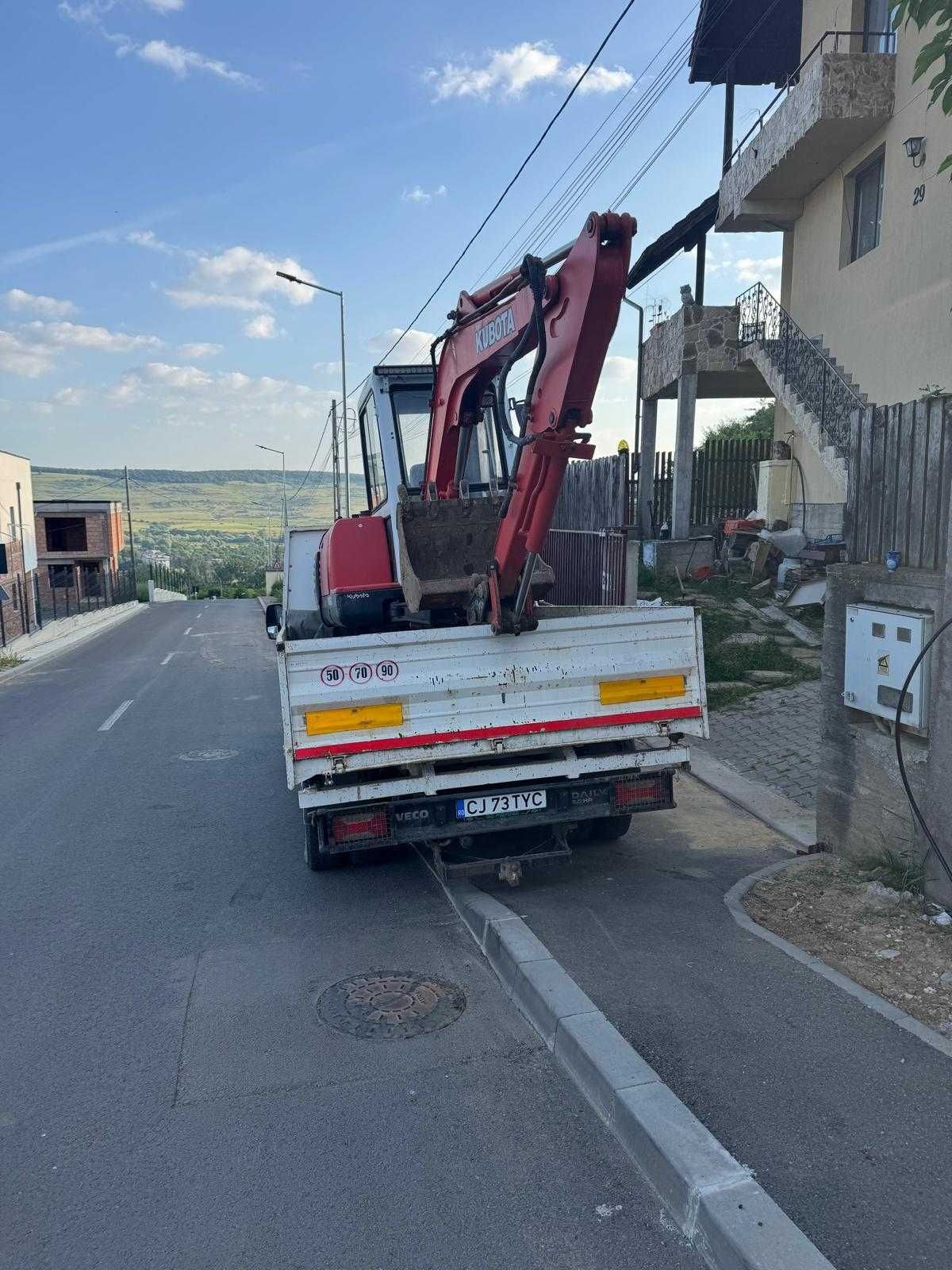 Vand iveco daily 65c18 + Miniexcavator Kubota 3.5 T