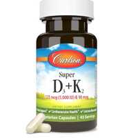 Carlson - Super D3 + K2, 125 мкг (5000 МЕ) витамина D3, 90 мкг витамин