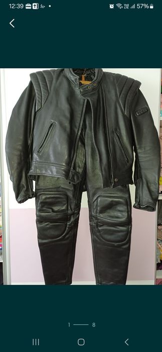 Costum moto piele naturala enduro