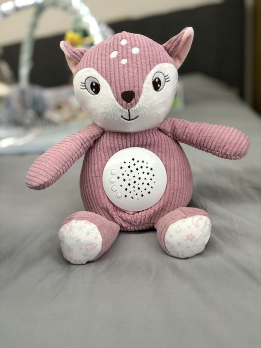 Canpol Мека играчка еленче с музикална кутия и проектор 3в1