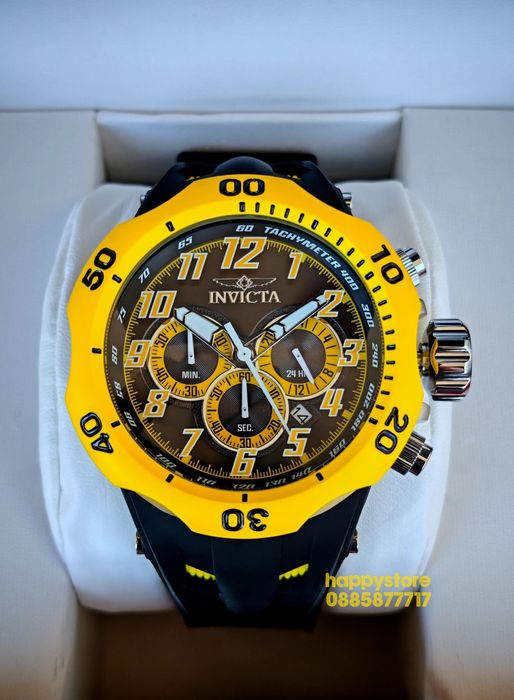 INVICTA Hydra Yellow 52 mm, Инвикта нов ръчен часовник