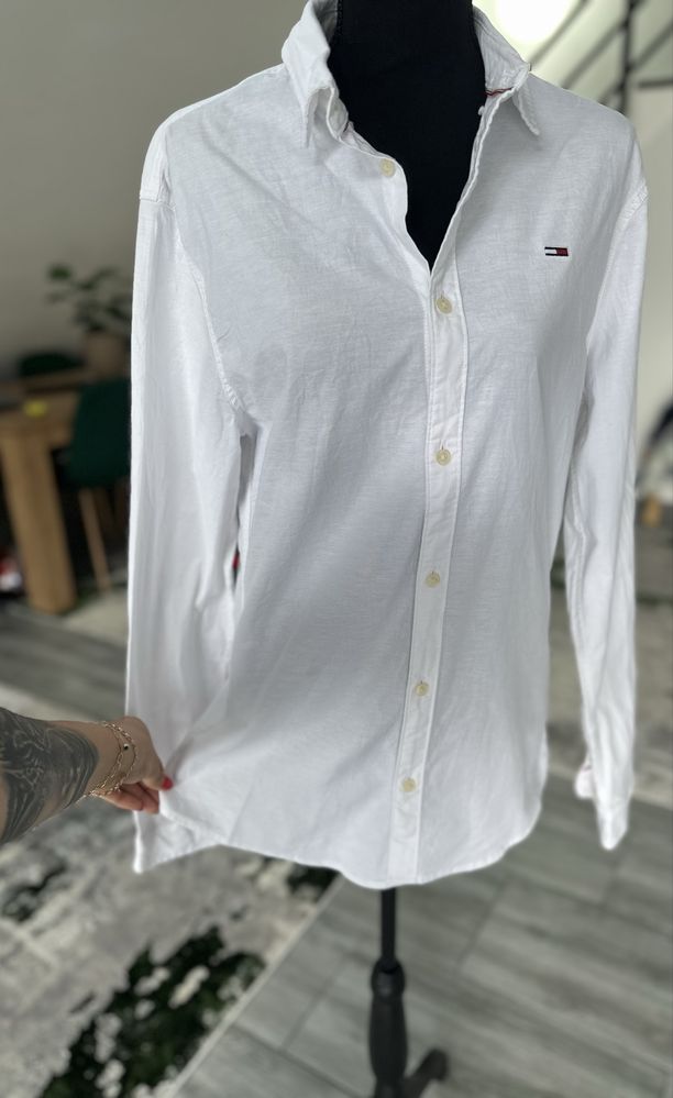 Camasa tommy hilfiger slim fit bumbac organic stretch