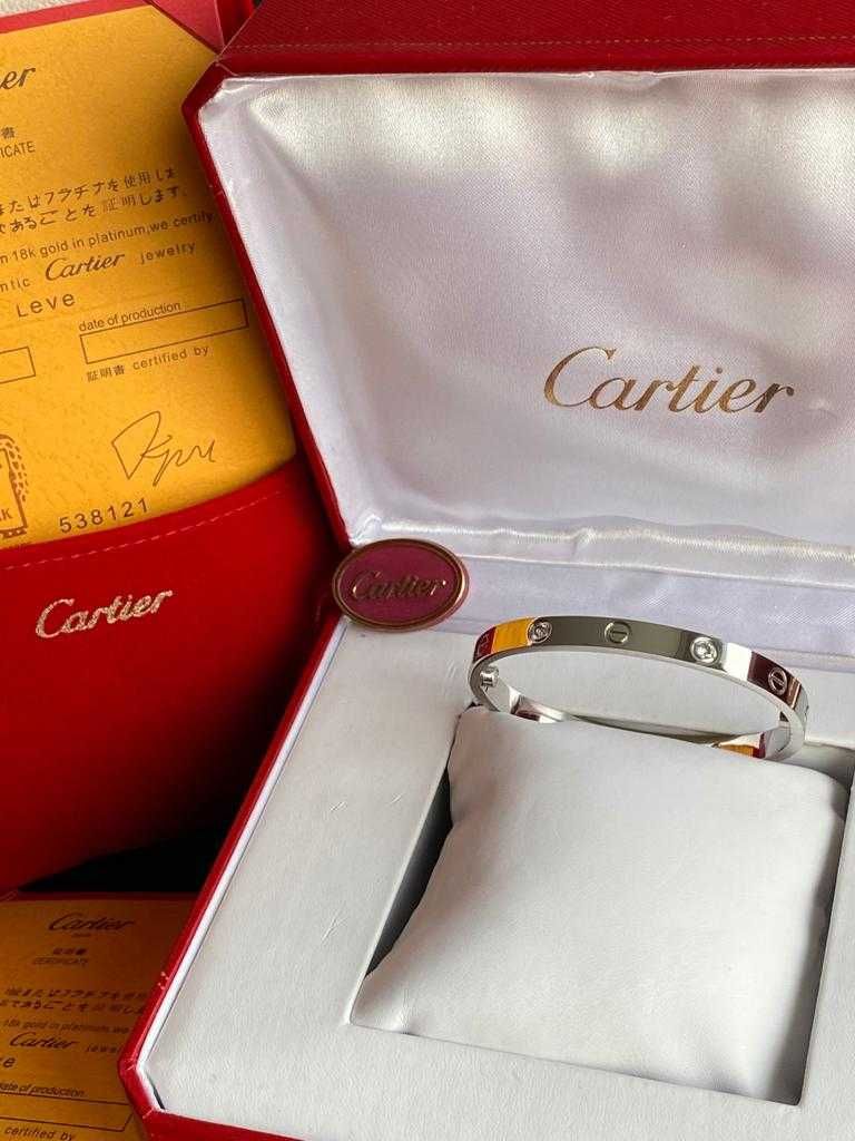 Brățară Cartier 16 aur alb 585 cu diamante