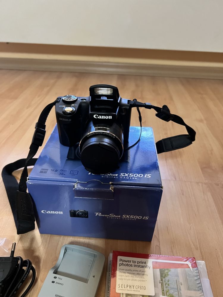 Дигитален фотоапарат Canon PowerShot SX500 IS, 16MP, Черен