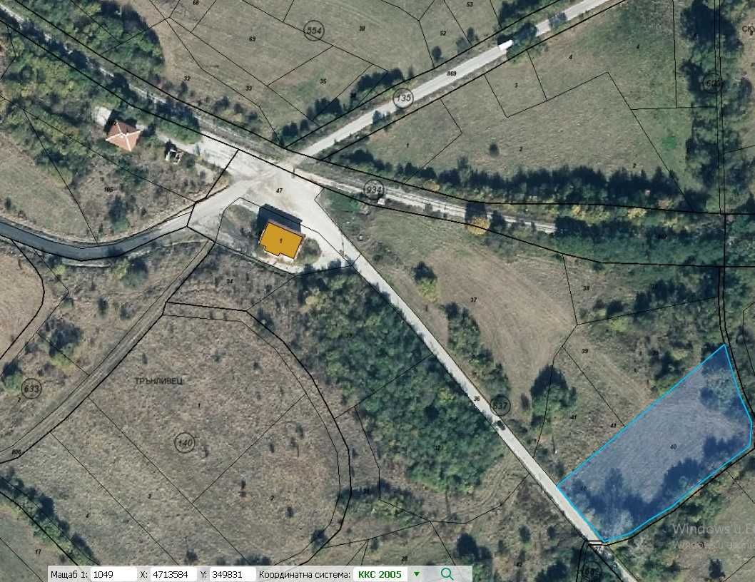 ПАРЦЕЛ земя в софия Вакарел 4000m2 асфалтов път