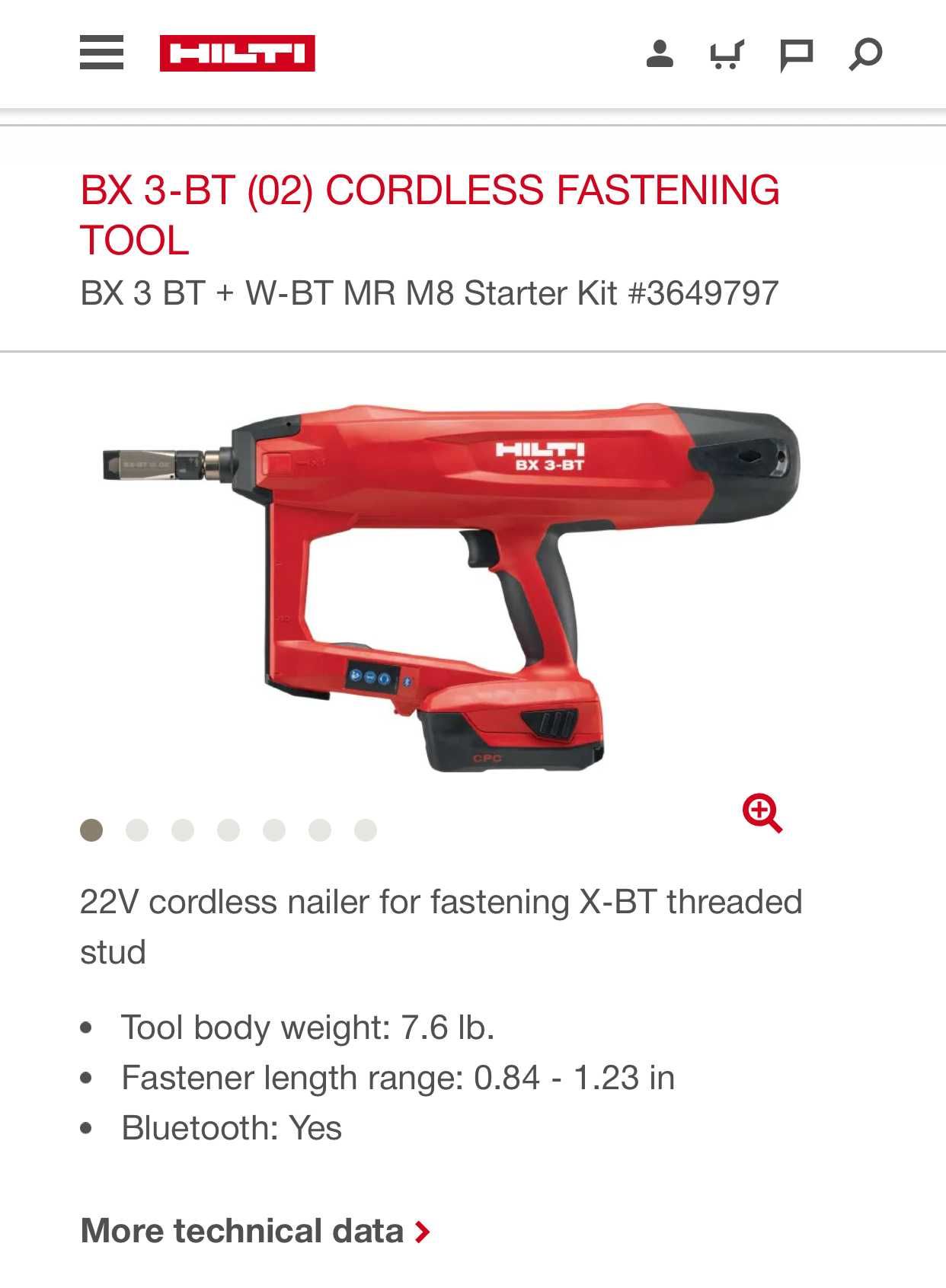 Hilti BX3-BT Kit - Акумулаторен пистолет