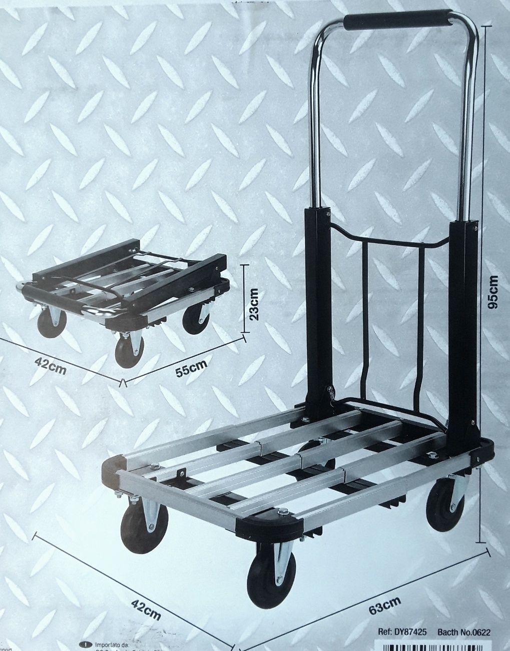 CARUCIOR ALUMINIU pliabil, extensibil pentru bagaje marfa NOU 160 Lei