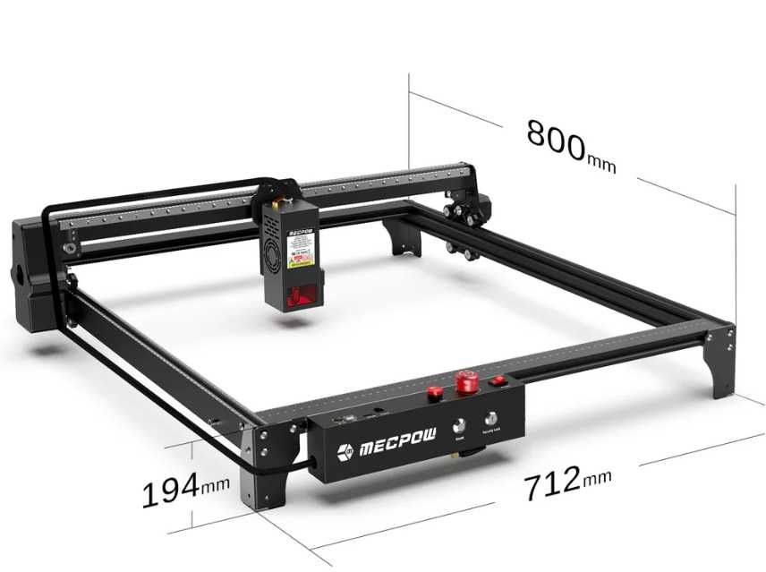 Laser Mecpow x5Pro, 33W Optic, 600x600mm + Pompa aer inclusa, WiFi-NOU