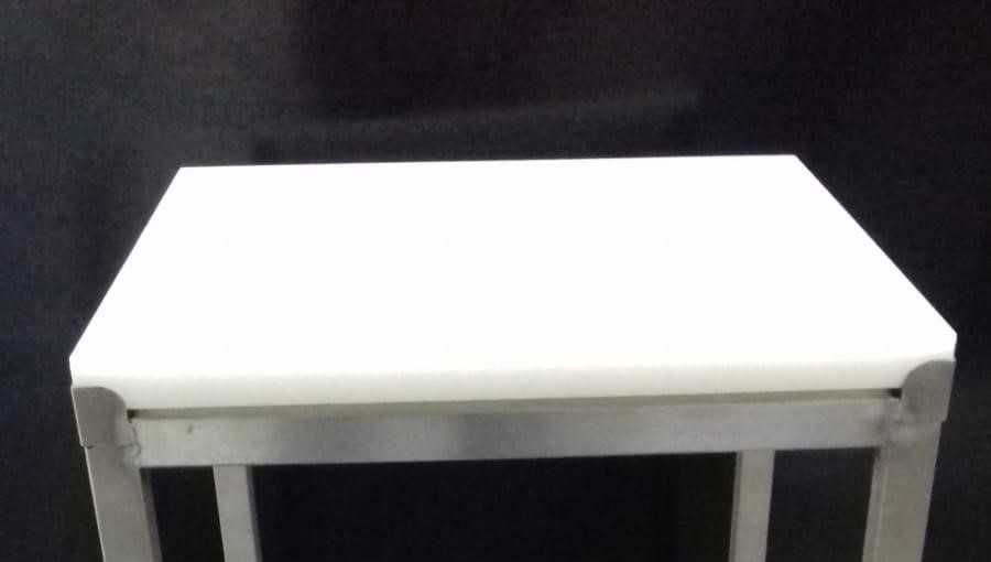 masa inox cu blat polietilena, butuc transare carne,