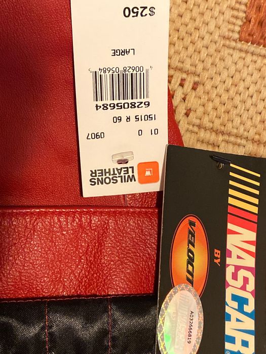 Geaca piele NASCAR originala, piele naturala