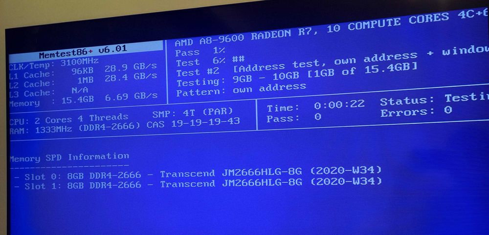 memorii RAM PC desktop tip DDR4 16GB 2x8GB 2666 noi, marca transcend.