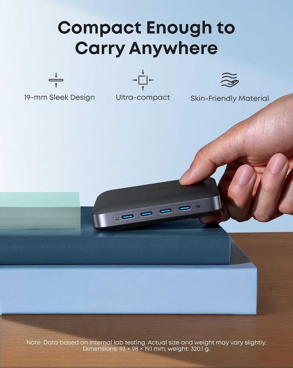Anker Nano 130W USB-C и USB-A (6 бр. общо) зарядно с кабел за 220V