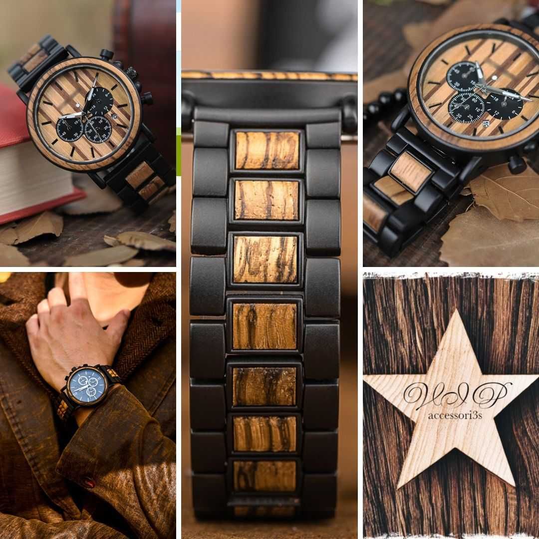 Оригинален, дървен часовник (часовници от дърво)