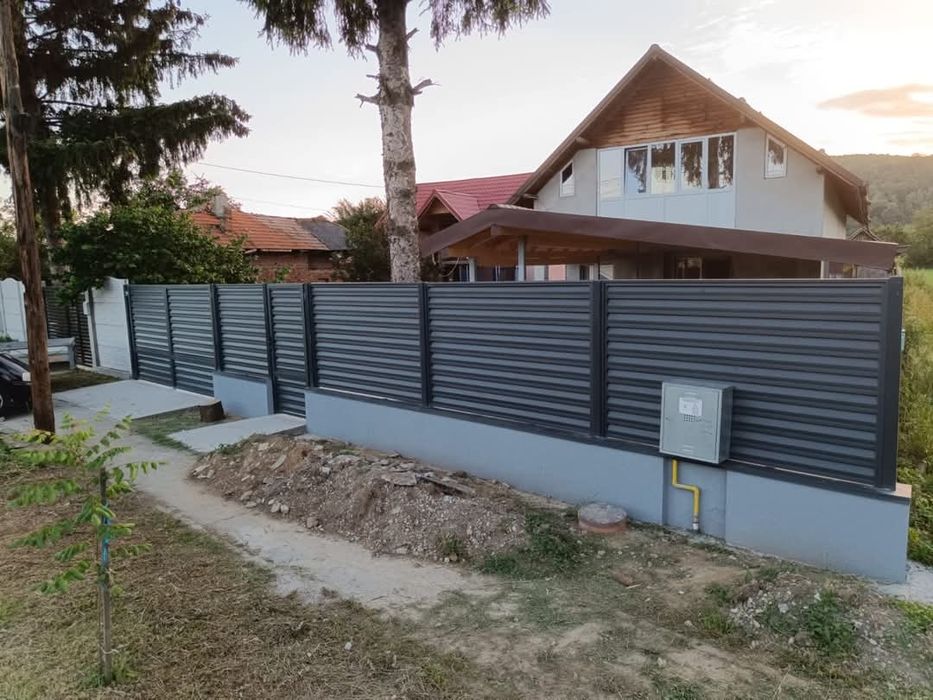 Garduri din sipca metalica, tabla cutata, plasa bordurata, BCA