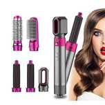 Set perie de par 5 in 1, 1000W, cu capete detasabile, design portabil