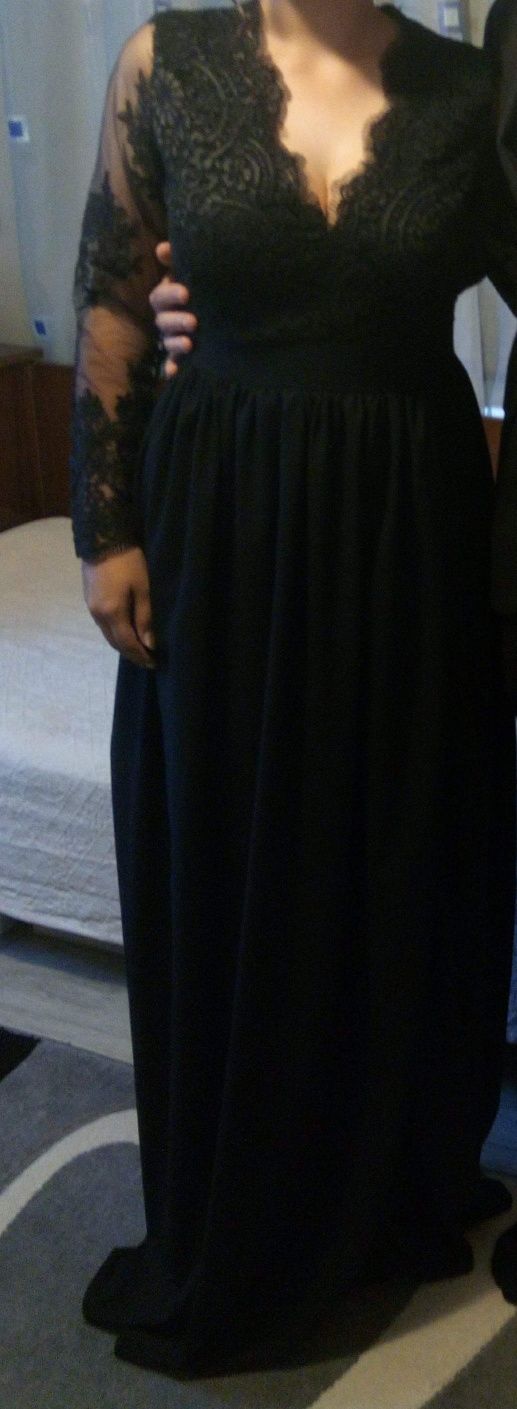 Бална черна рокля