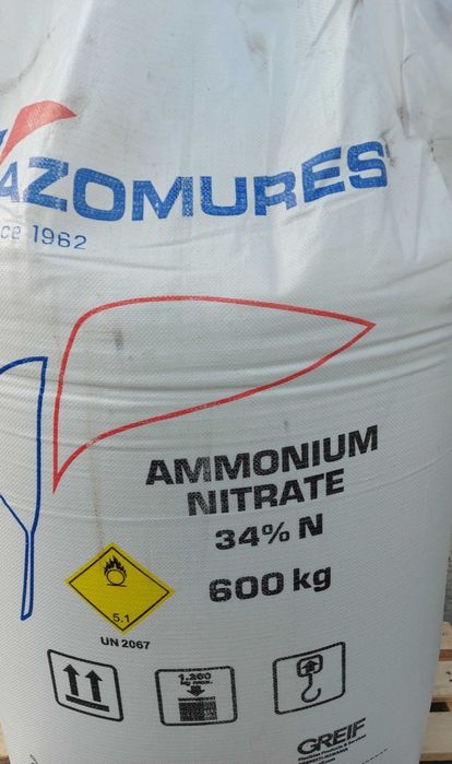 Azotat de amoniu la 50kg și 600kg