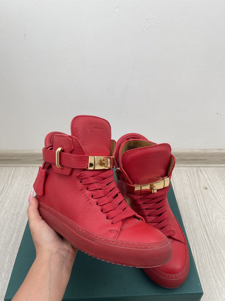 Adidasi originali Buscemi de dama din piele naturala rosie masura 35