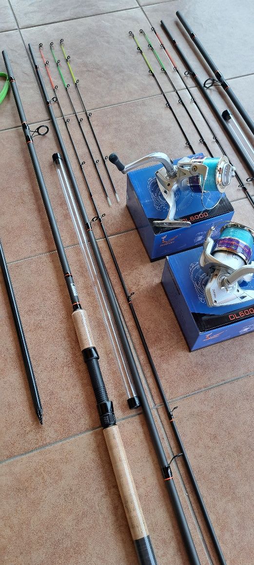 Lansete Feeder Carbon 3,90m Robinhan HARRIER+2 Mulinete 6000