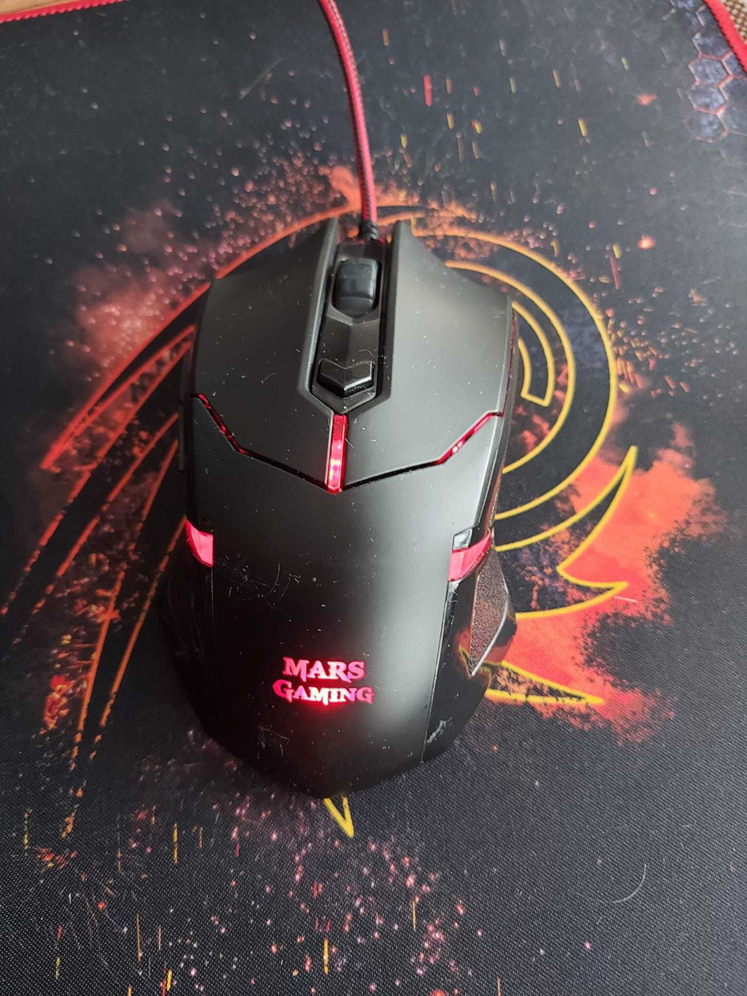 Mouse cu fir textil model Mars Gaming, ILUMINARE RGB FLOW